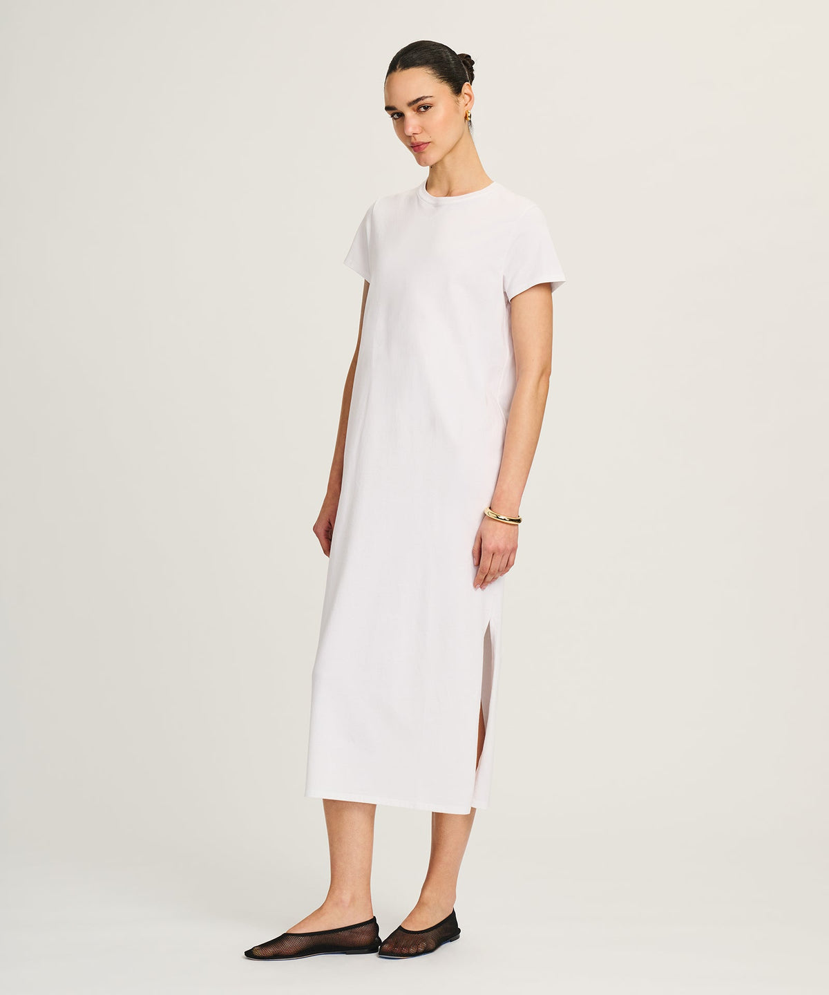 Lightweight Brushed Cotton T-Shirt Dress