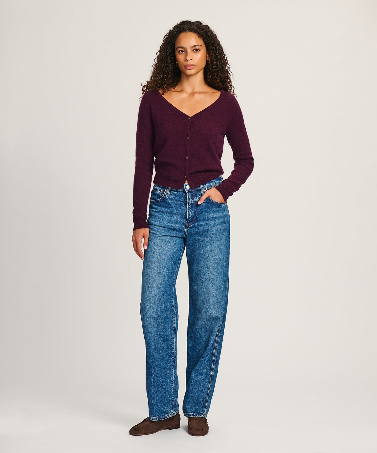 Featherweight Cashmere V-Neck Cardigan
