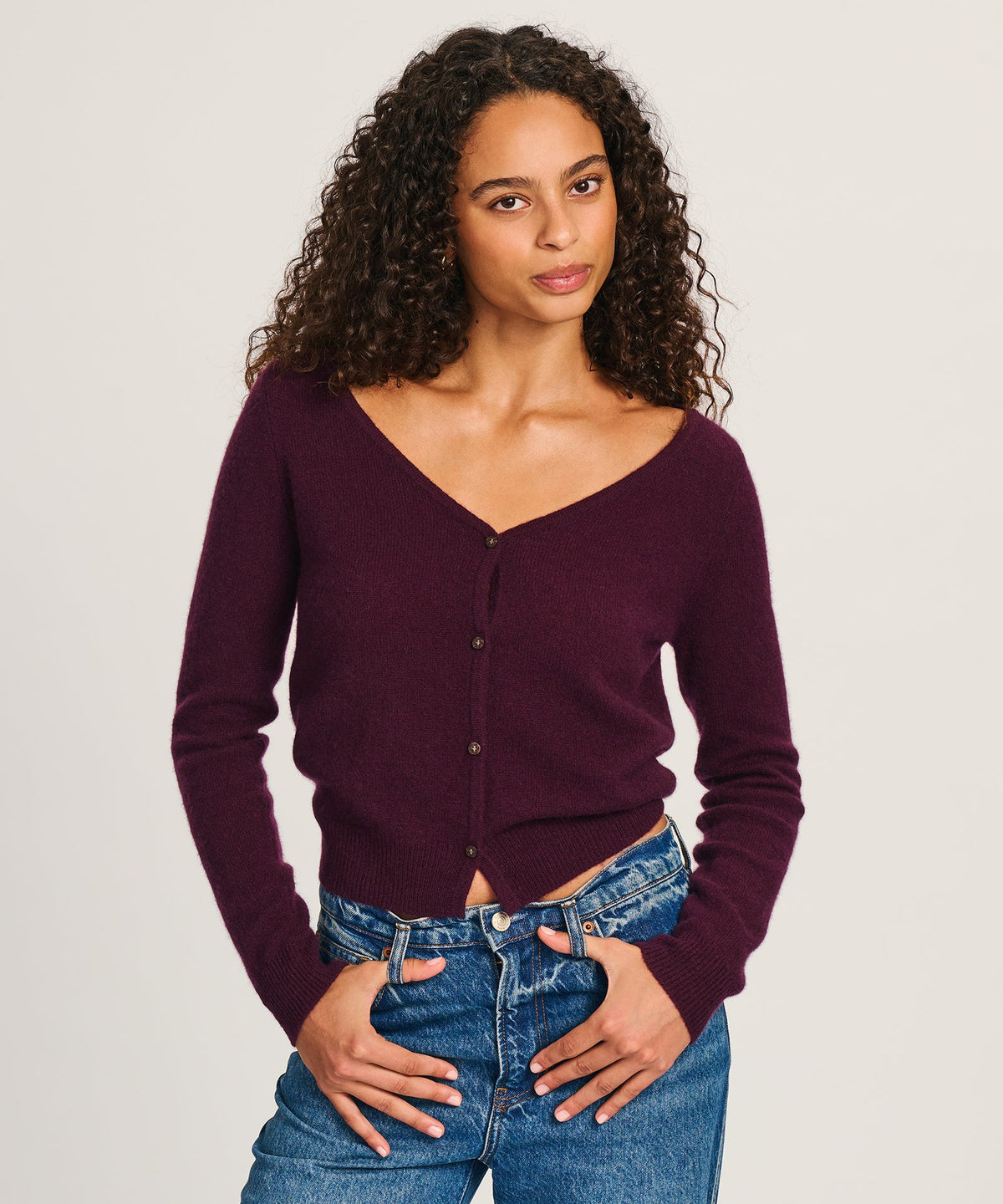 Featherweight Cashmere V-Neck Cardigan
