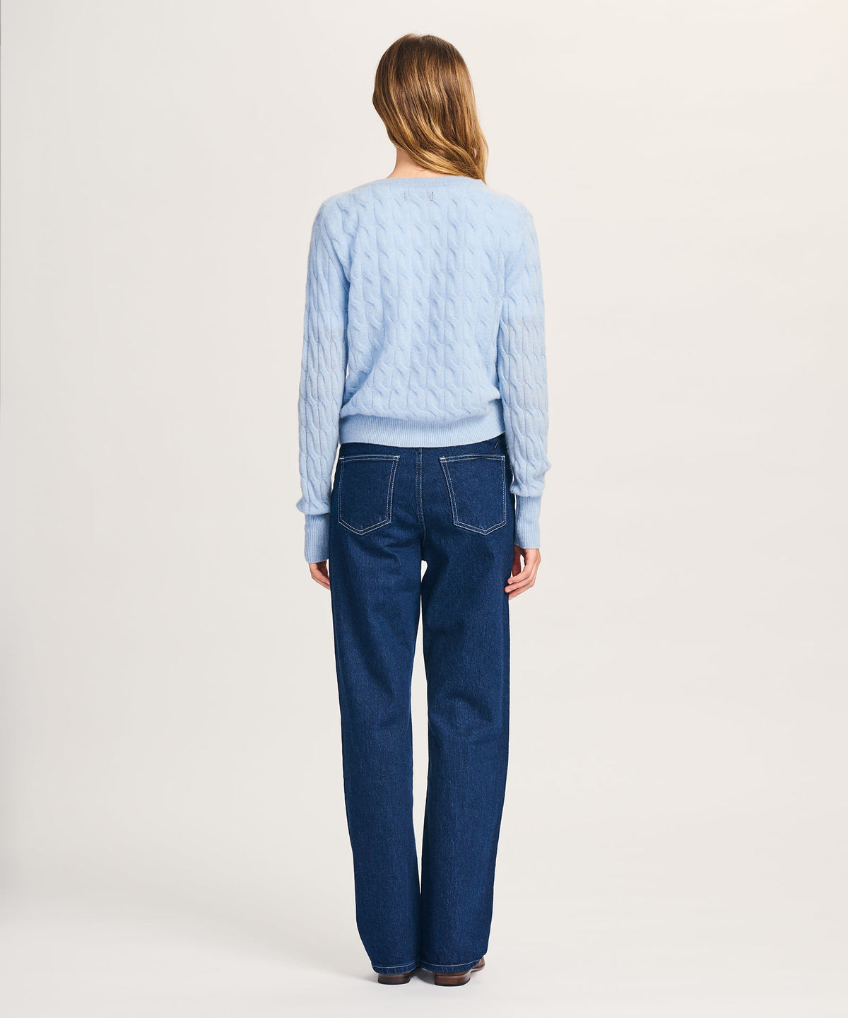 Lightweight Cashmere Cable Cardigan