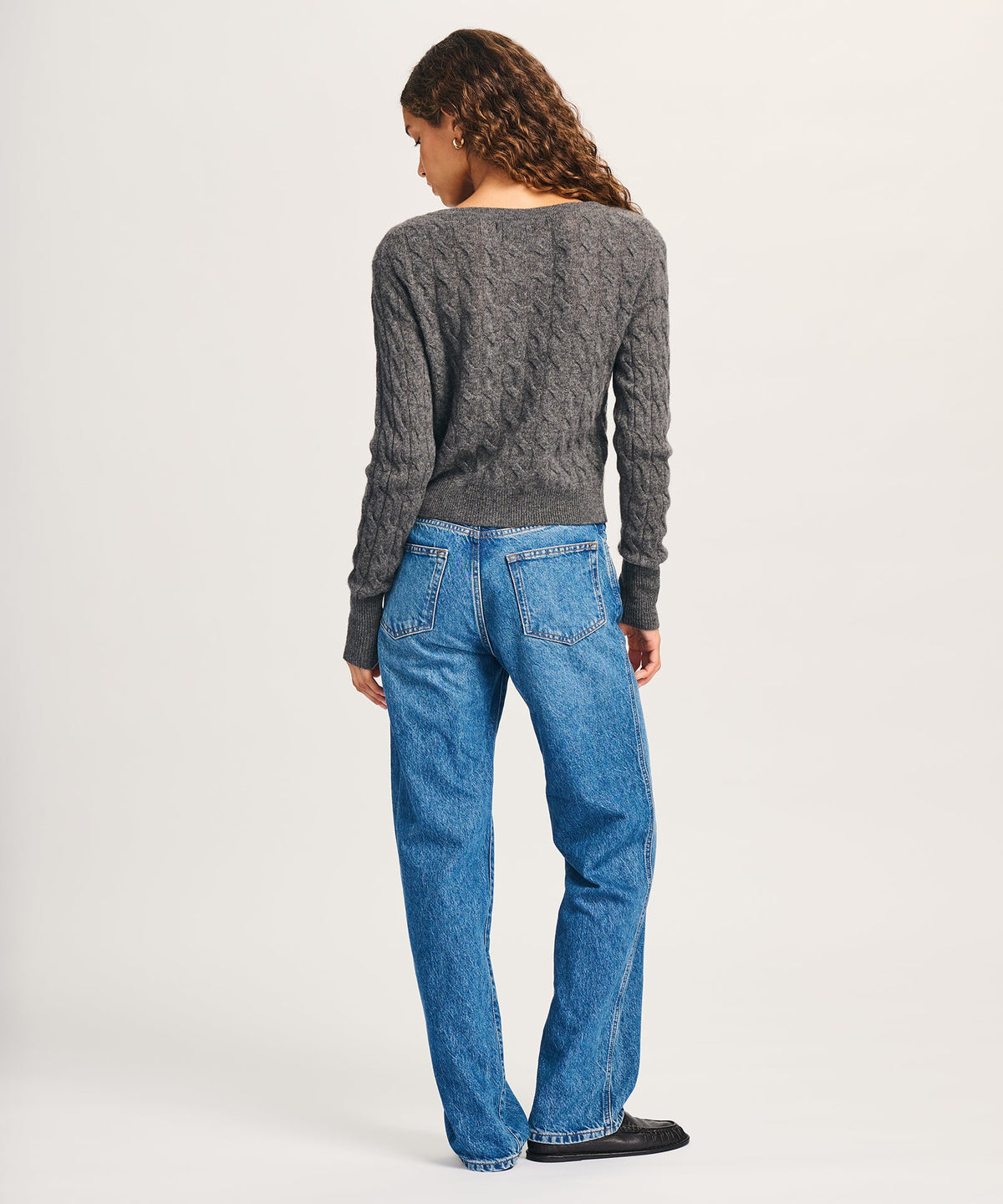 Lightweight Cashmere Cable Cardigan