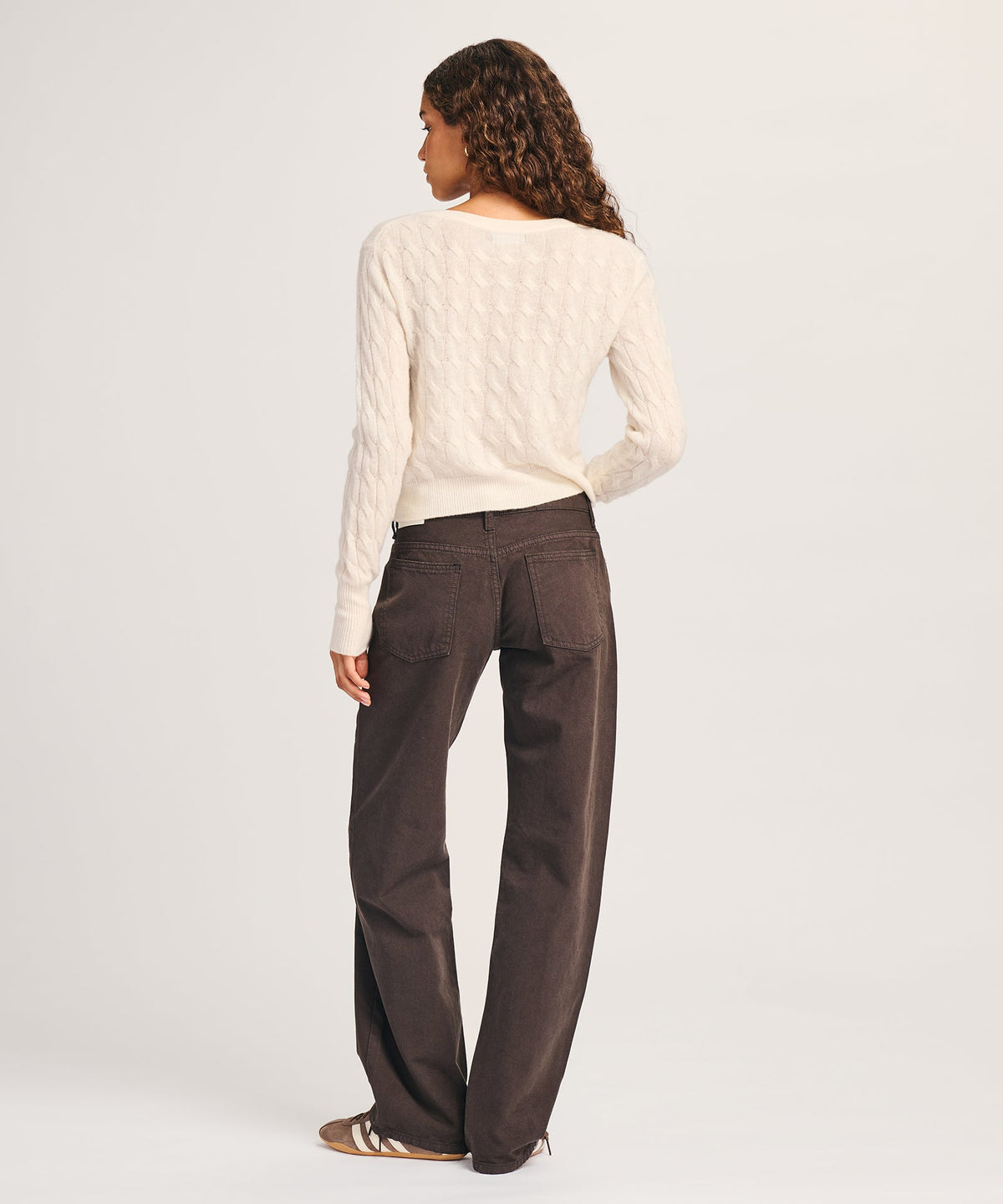 Lightweight Cashmere Cable Cardigan