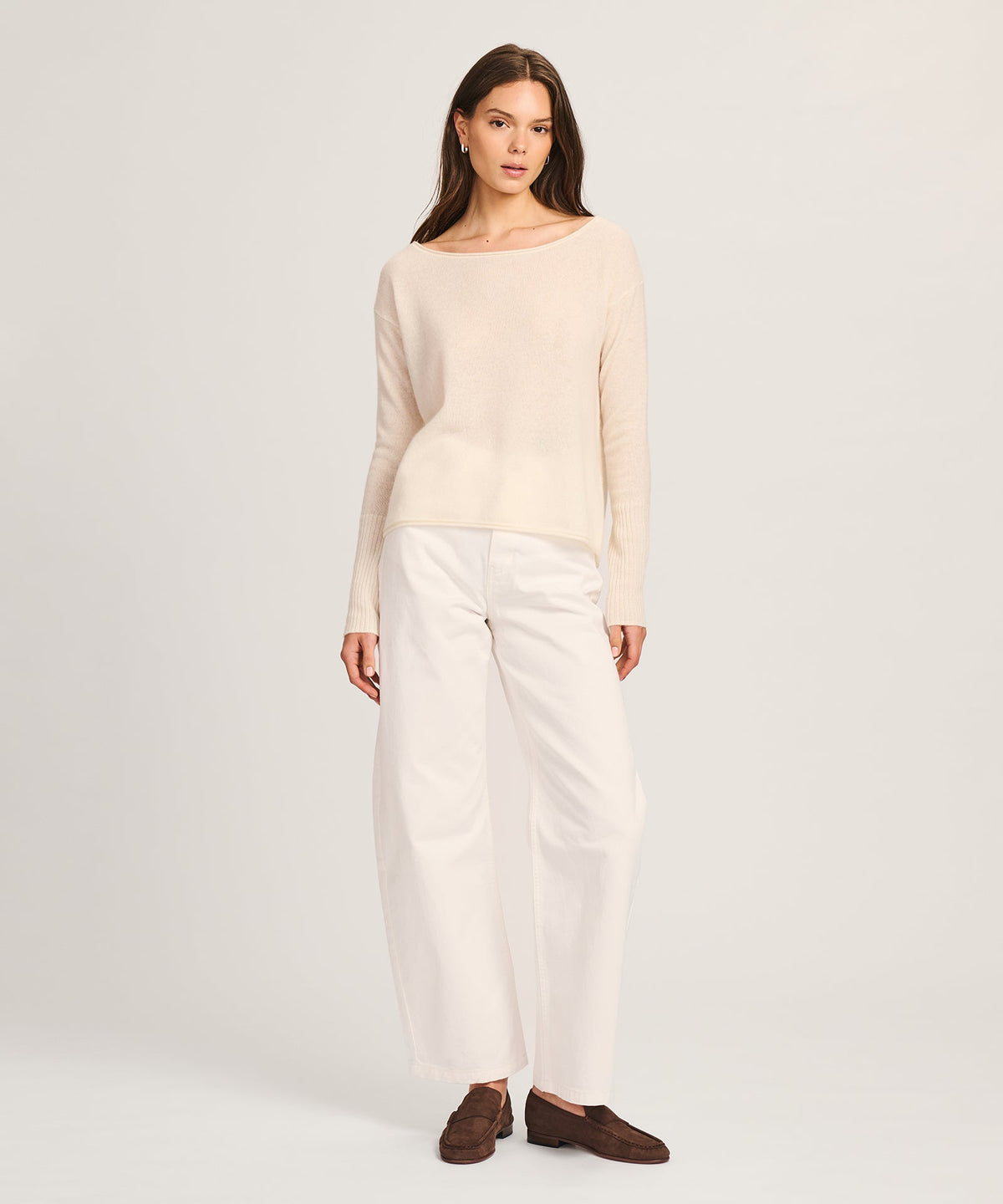 Lightweight Cashmere Boatneck Sweater