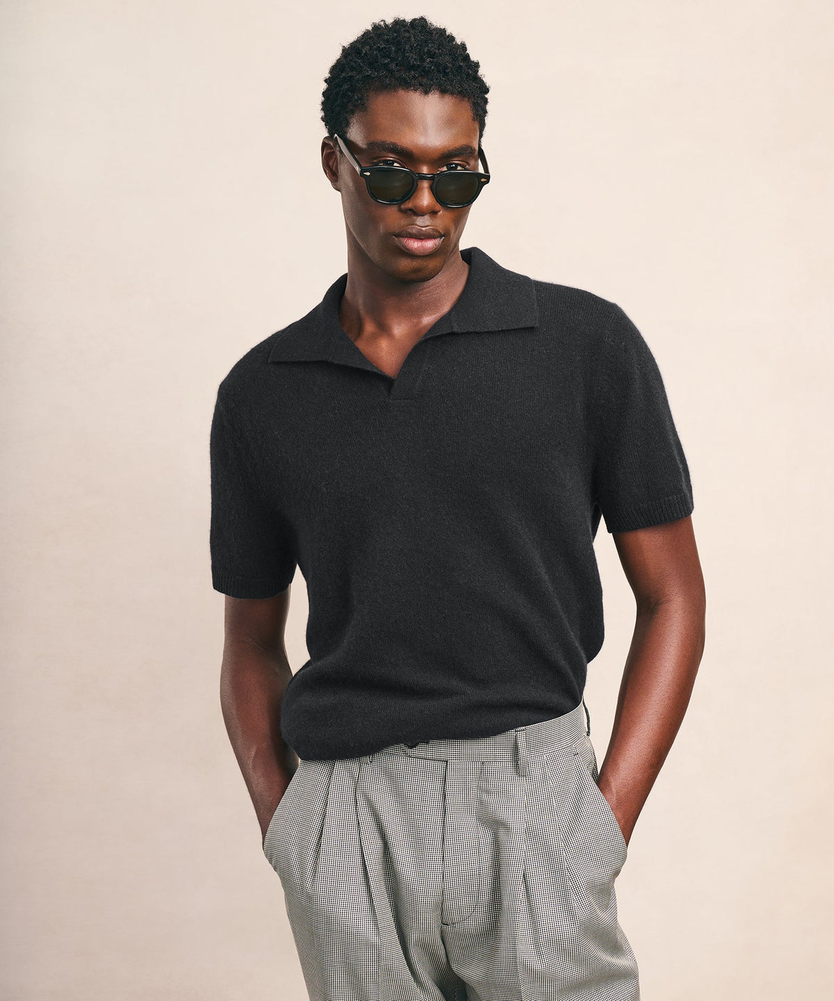 Lightweight Cashmere Short Sleeve Polo