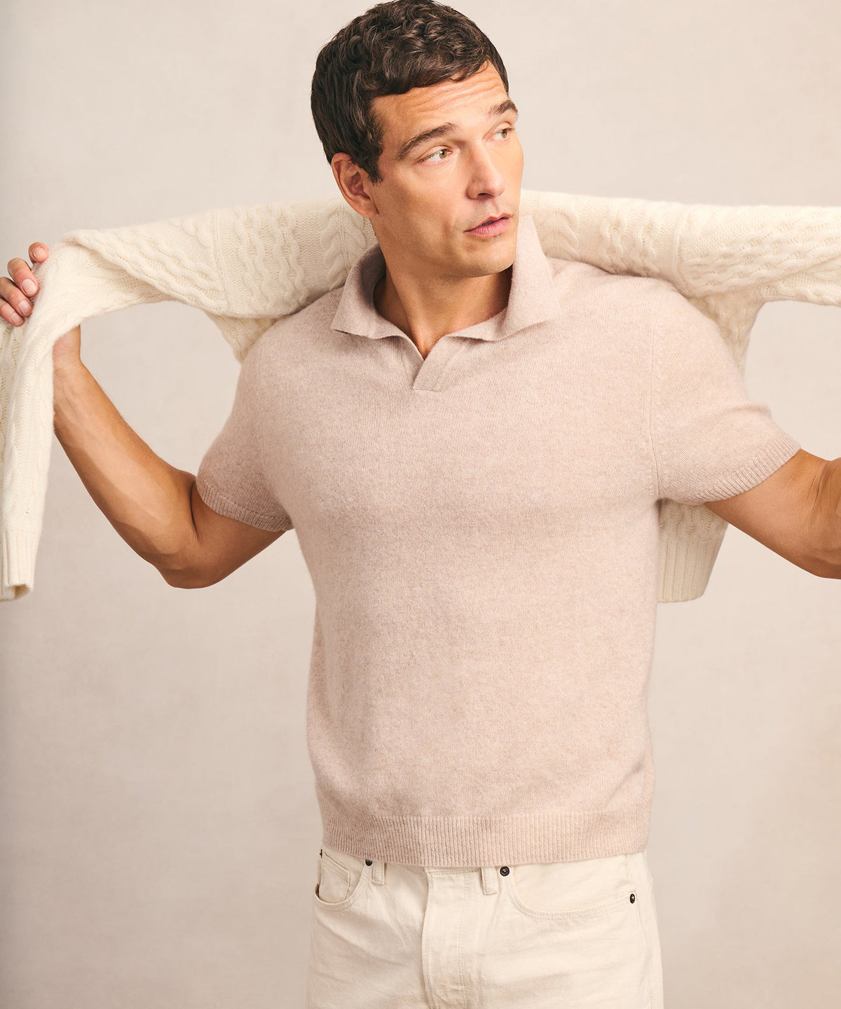 Lightweight Cashmere Short Sleeve Polo
