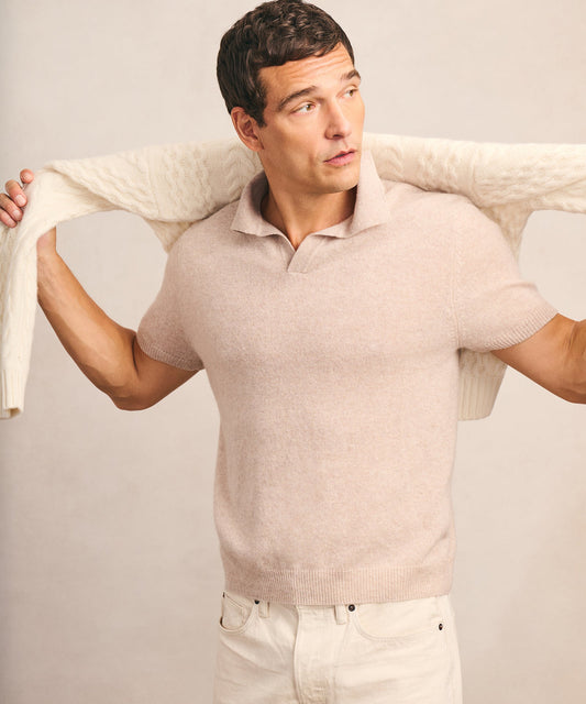 Lightweight Cashmere Short Sleeve Polo