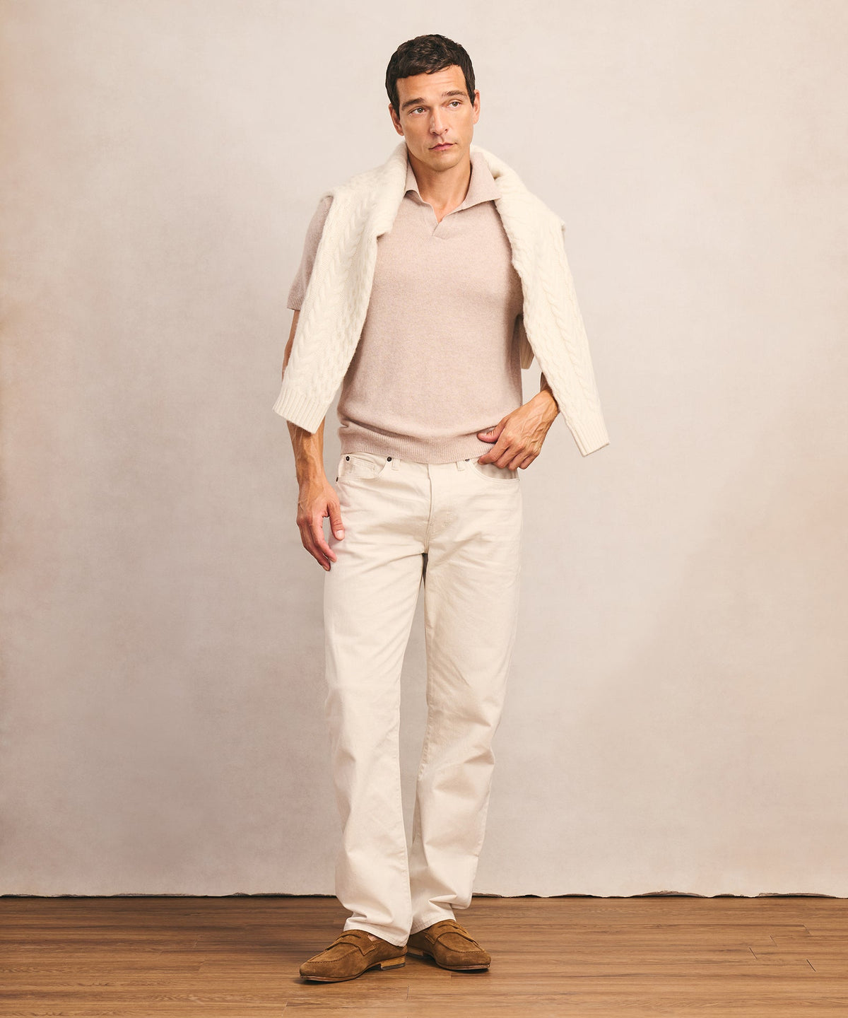 Lightweight Cashmere Short Sleeve Polo