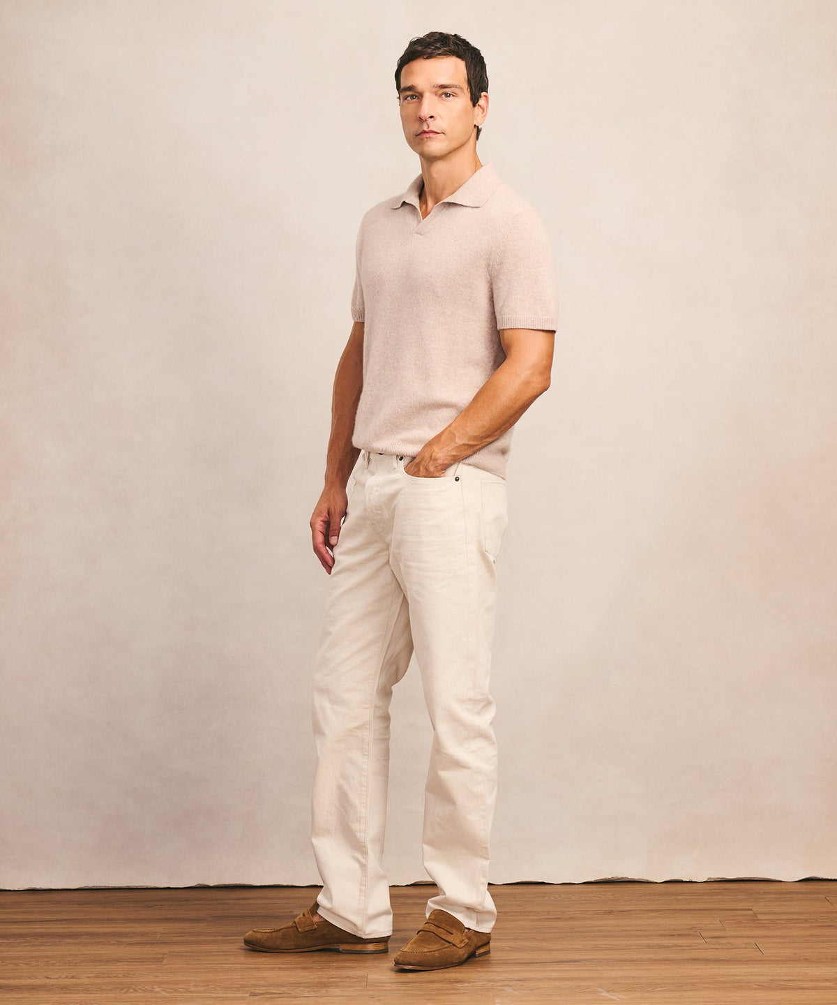 Lightweight Cashmere Short Sleeve Polo