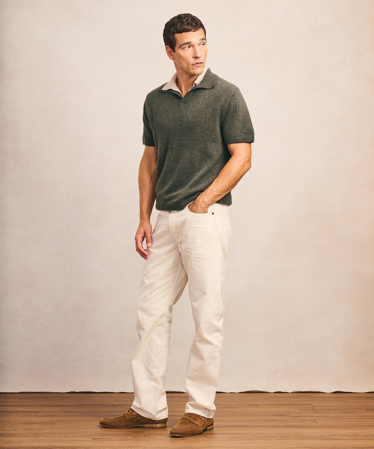 Lightweight Cashmere Short Sleeve Polo