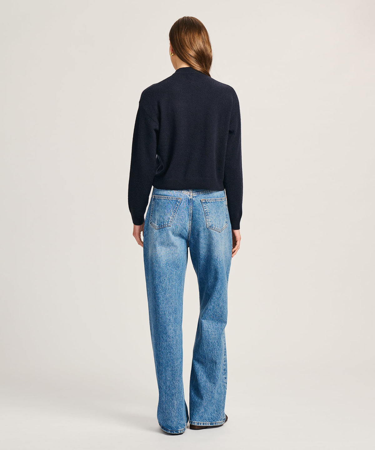 Lightweight Cashmere Quarter Zip Sweater