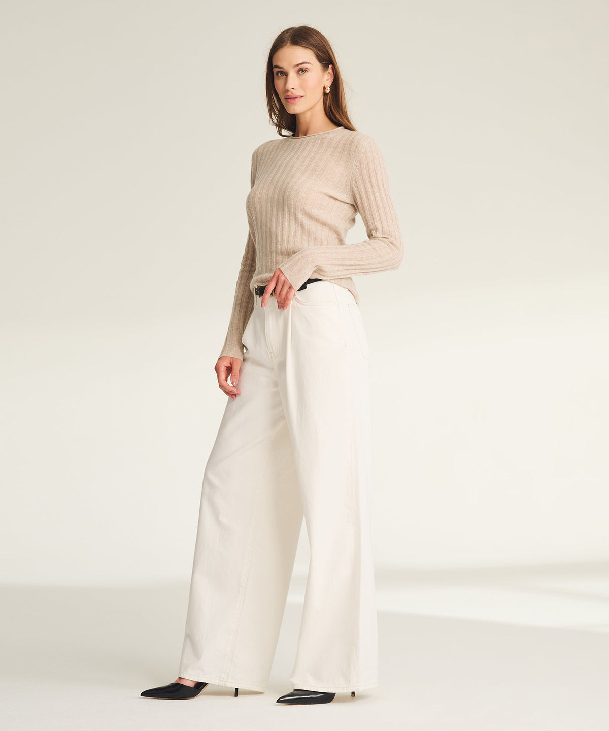 Lightweight Cashmere Ribbed Sweater