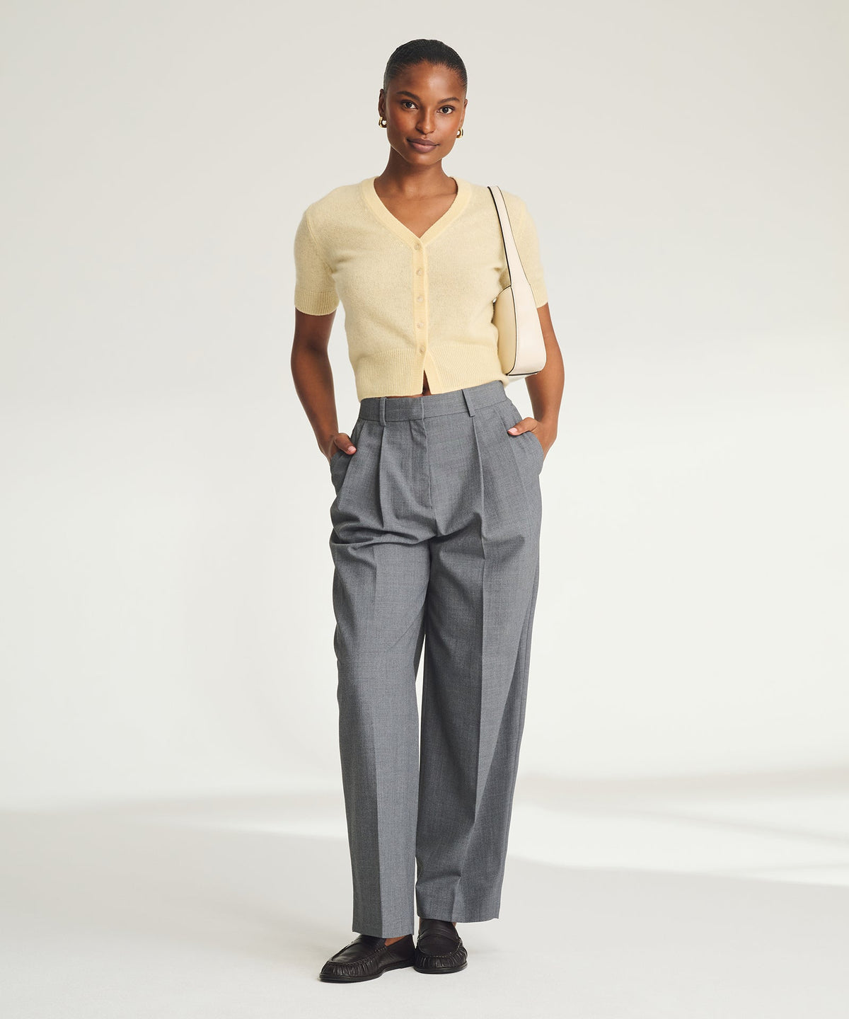 Lightweight Cashmere Short Sleeve Cardigan