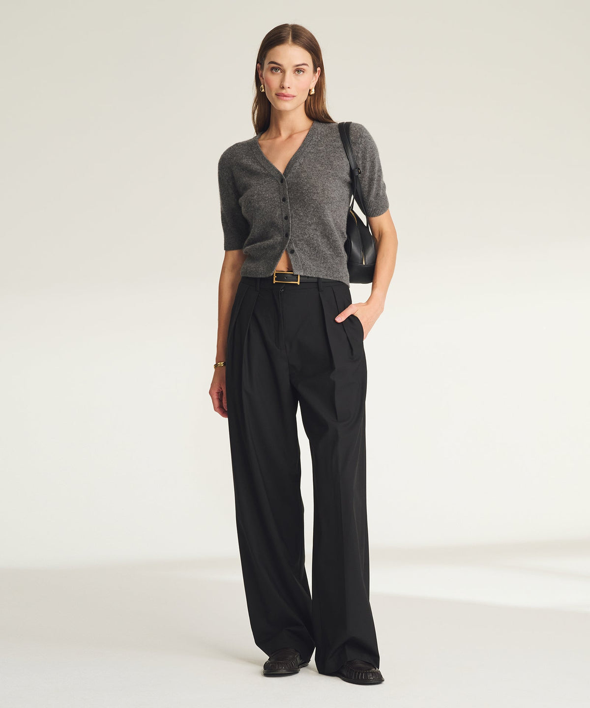 Lightweight Cashmere Short Sleeve Cardigan