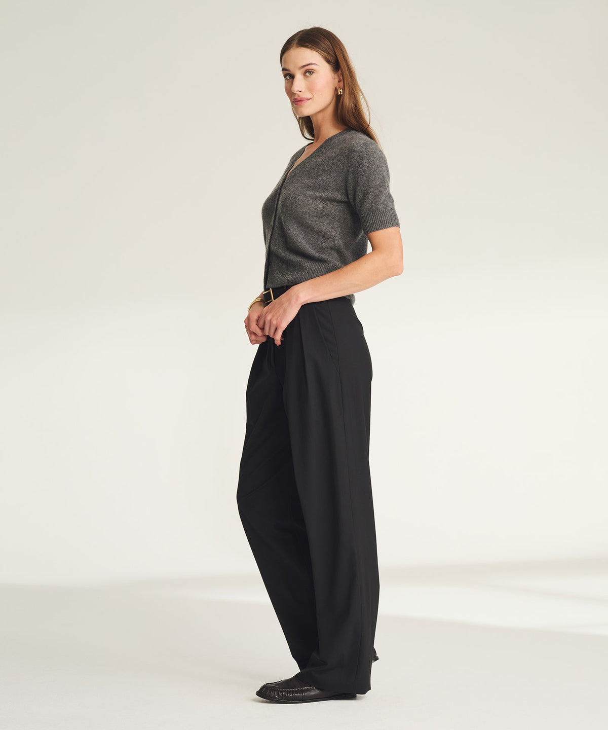 Lightweight Cashmere Short Sleeve Cardigan