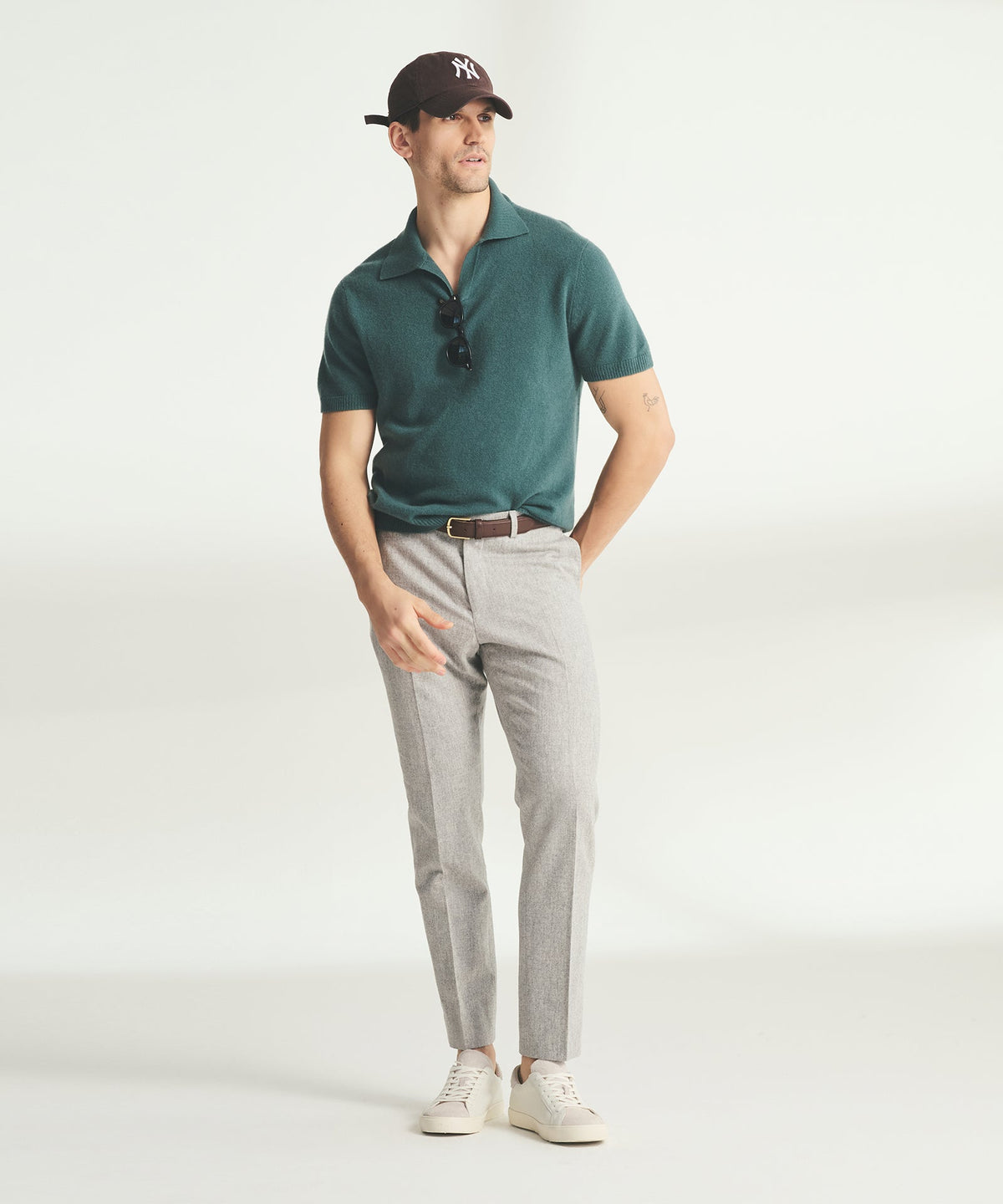 Lightweight Cashmere Short Sleeve Polo