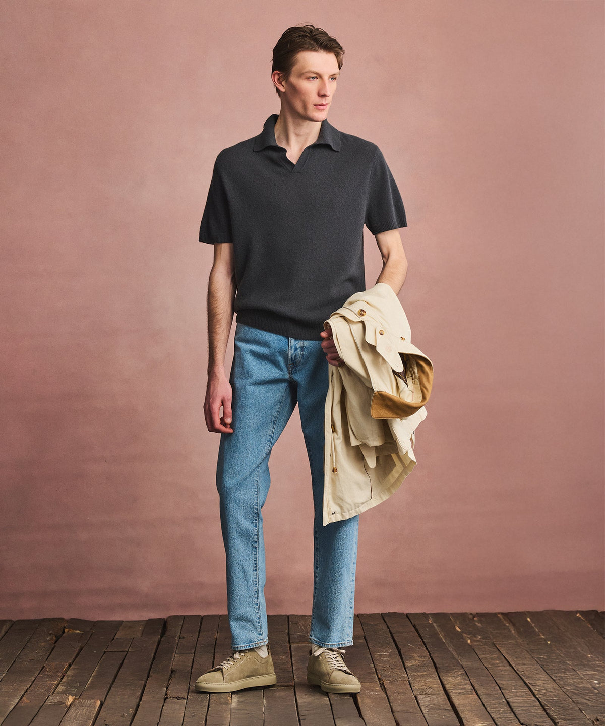 Lightweight Cashmere Short Sleeve Polo