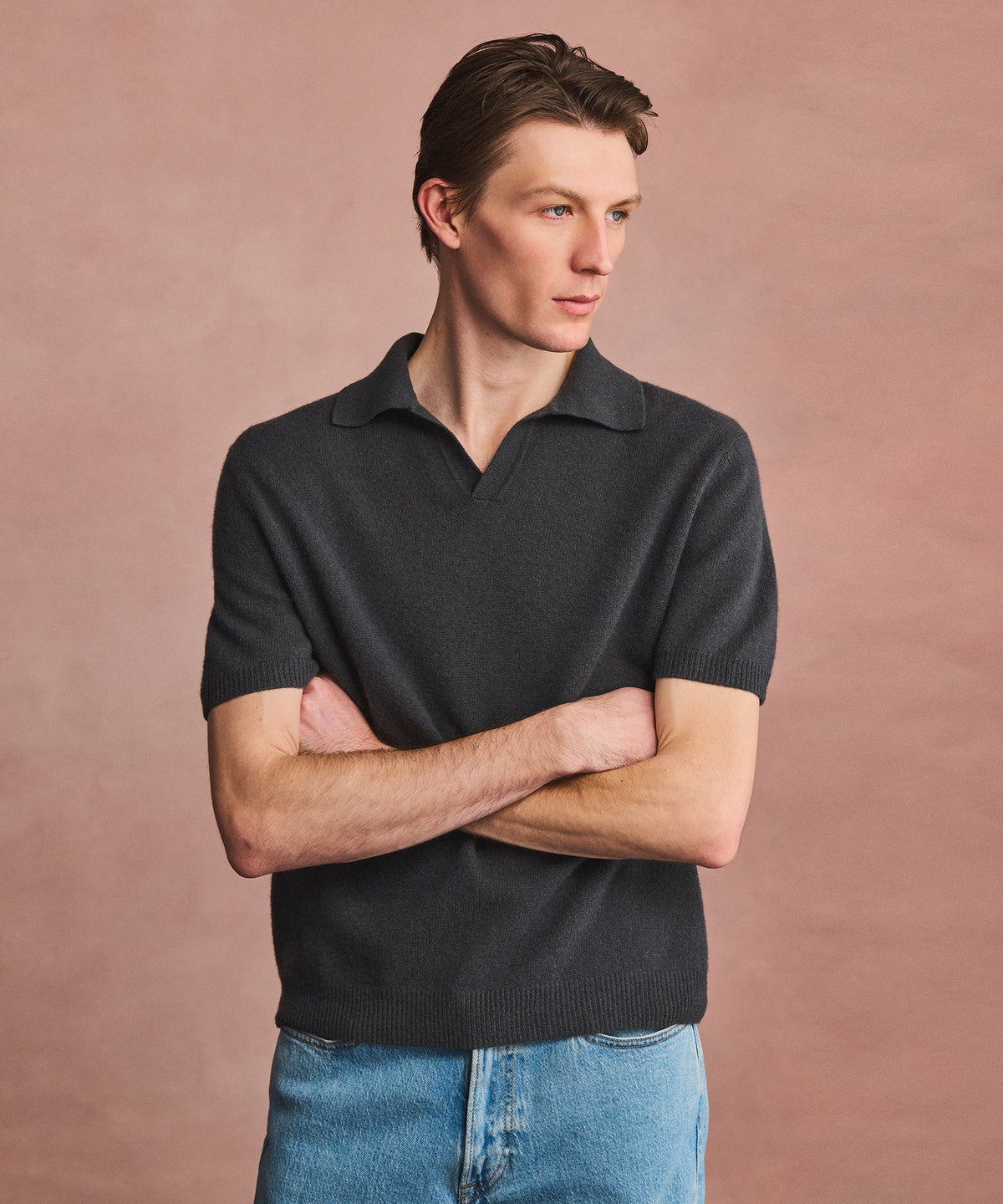 Lightweight Cashmere Short Sleeve Polo