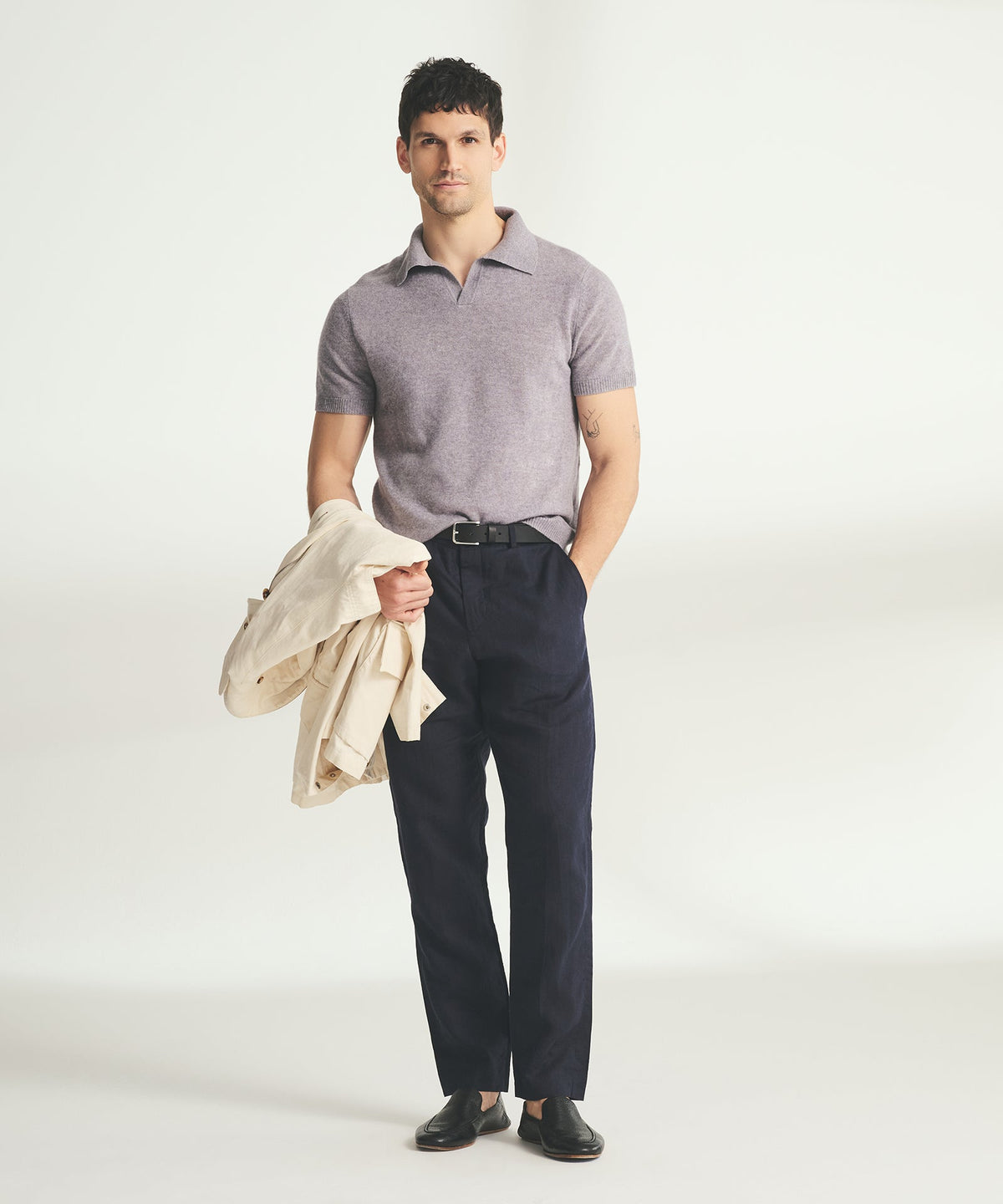 Lightweight Cashmere Short Sleeve Polo