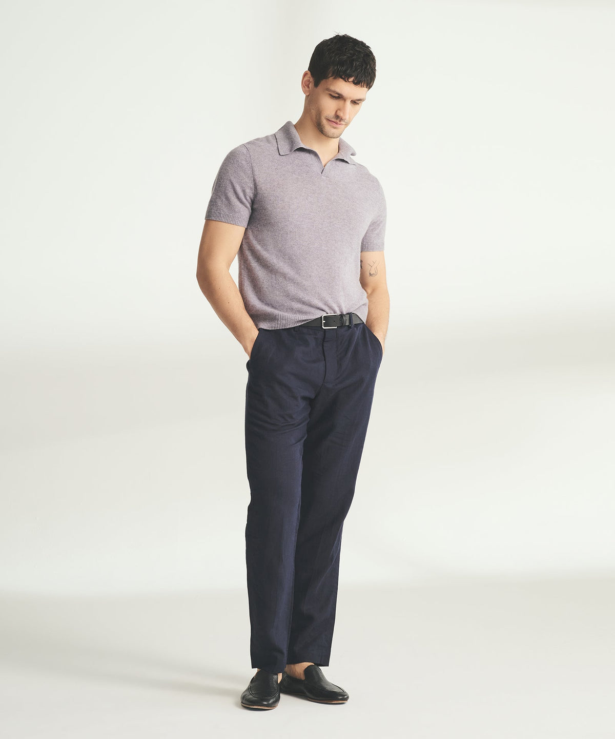 Lightweight Cashmere Short Sleeve Polo
