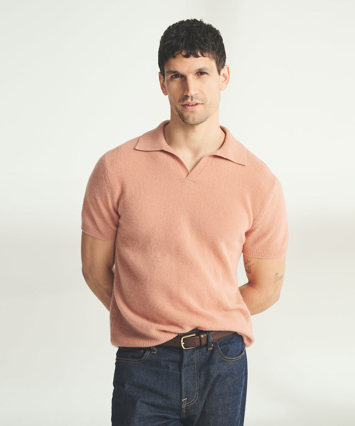 Lightweight Cashmere Short Sleeve Polo