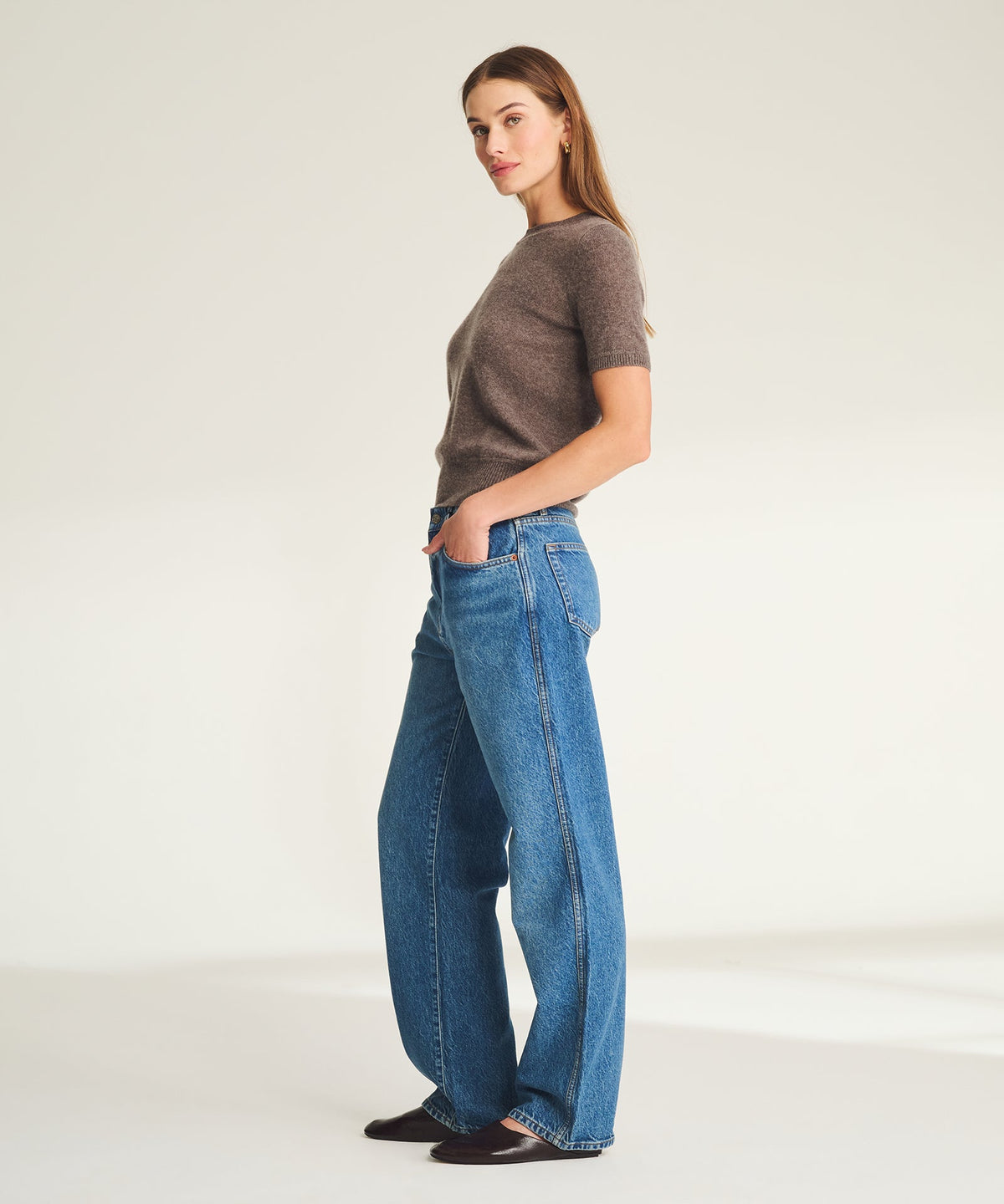 Lightweight Cashmere Short Sleeve Sweater