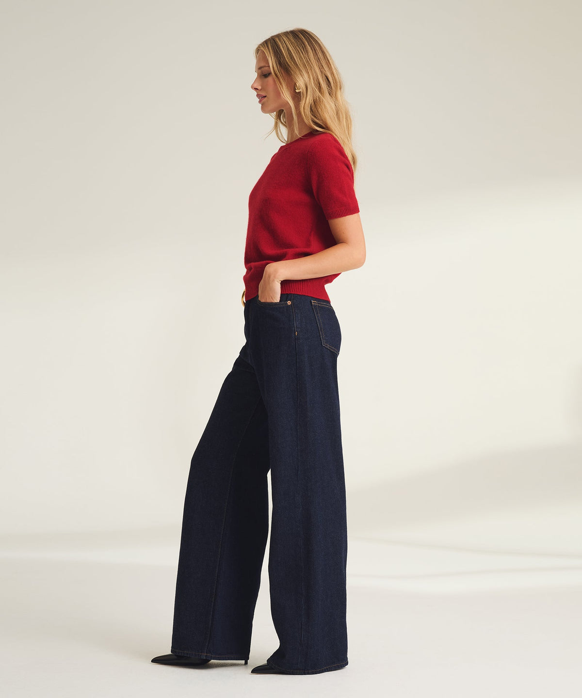 Lightweight Cashmere Short Sleeve Sweater