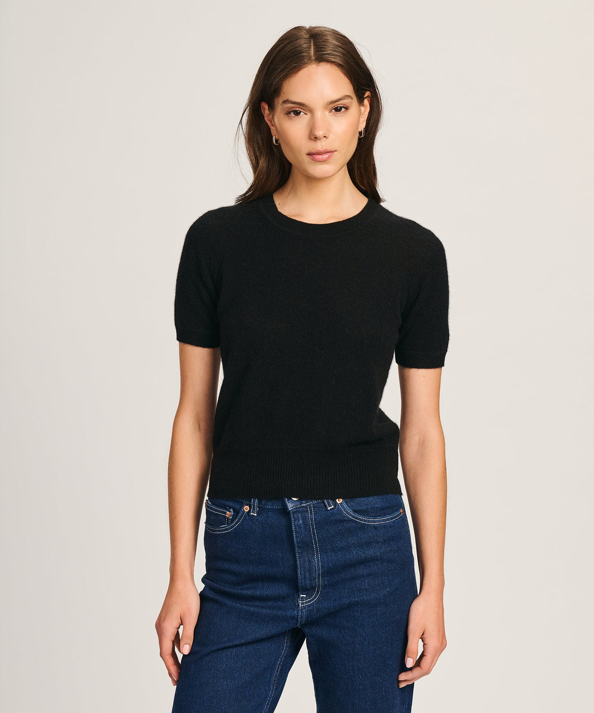 Lightweight Cashmere Short Sleeve Sweater