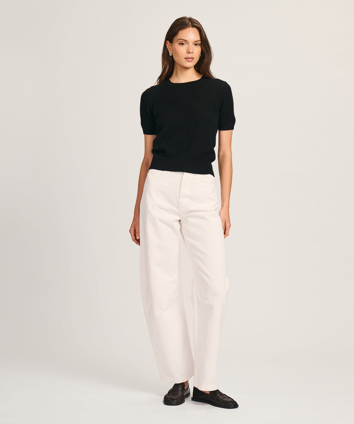 Lightweight Cashmere Short Sleeve Sweater