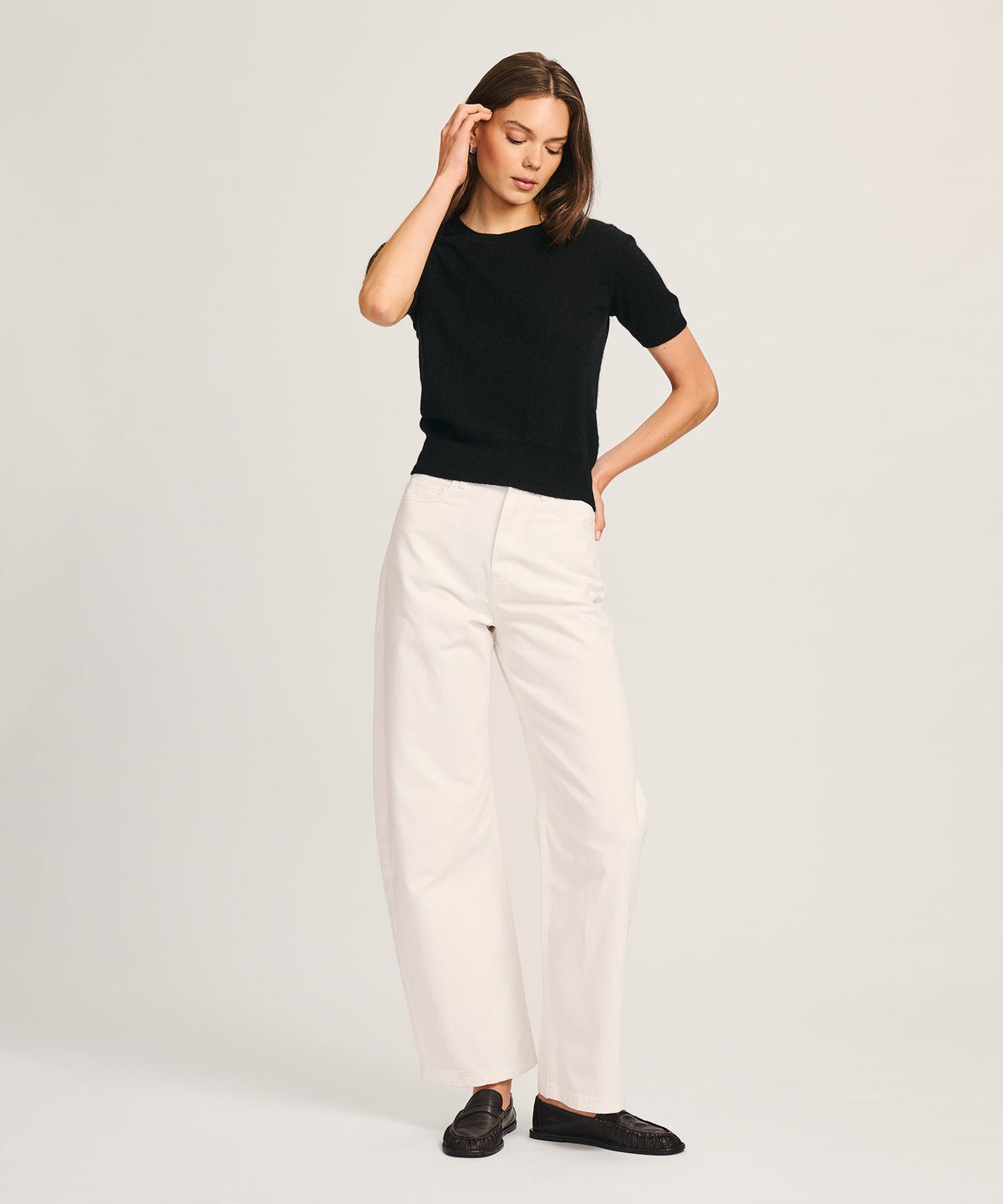 Lightweight Cashmere Short Sleeve Sweater