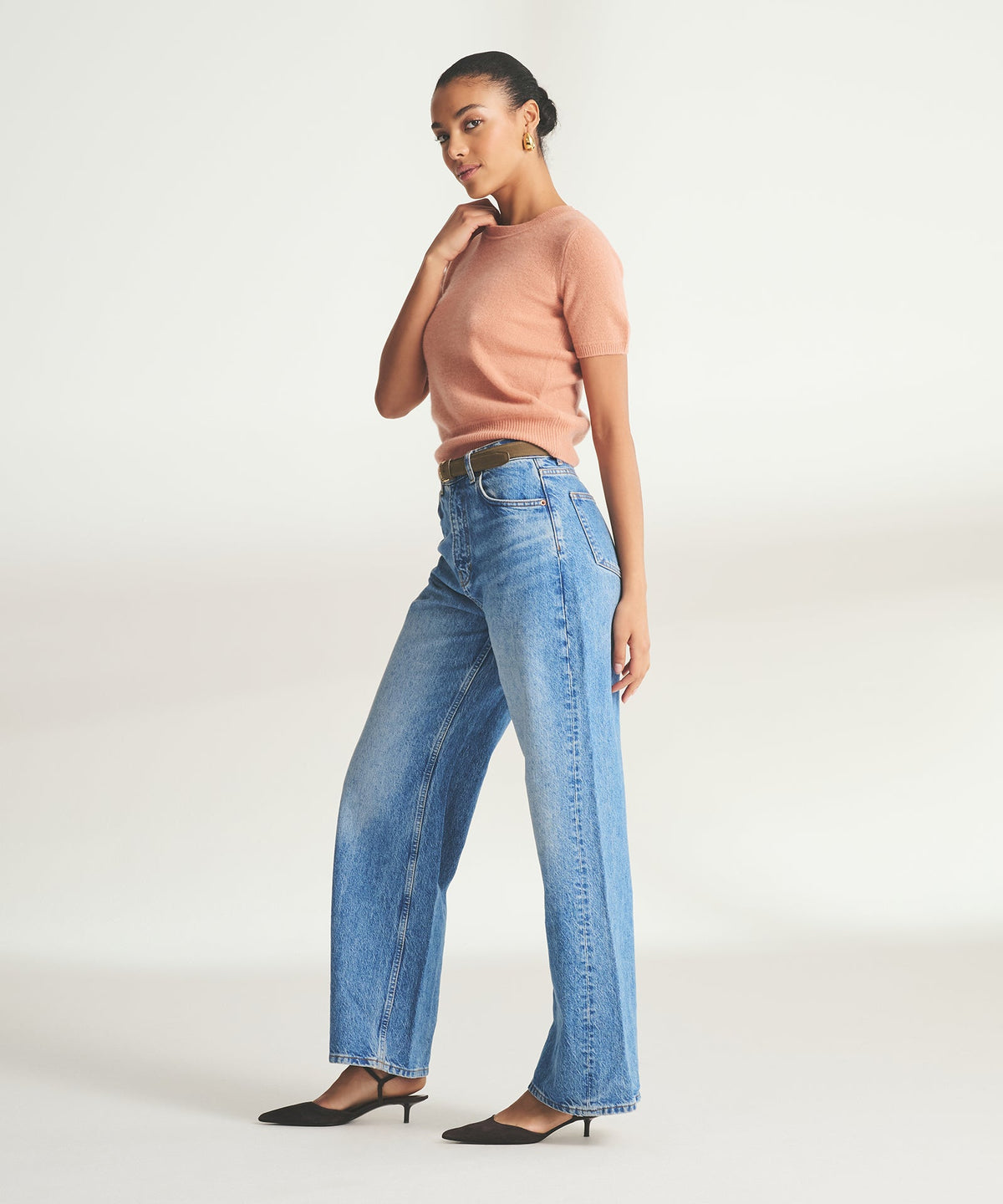Lightweight Cashmere Short Sleeve Sweater