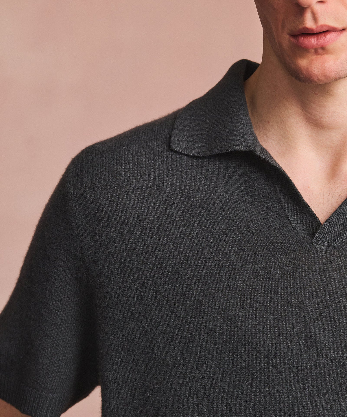 Lightweight Cashmere Short Sleeve Polo