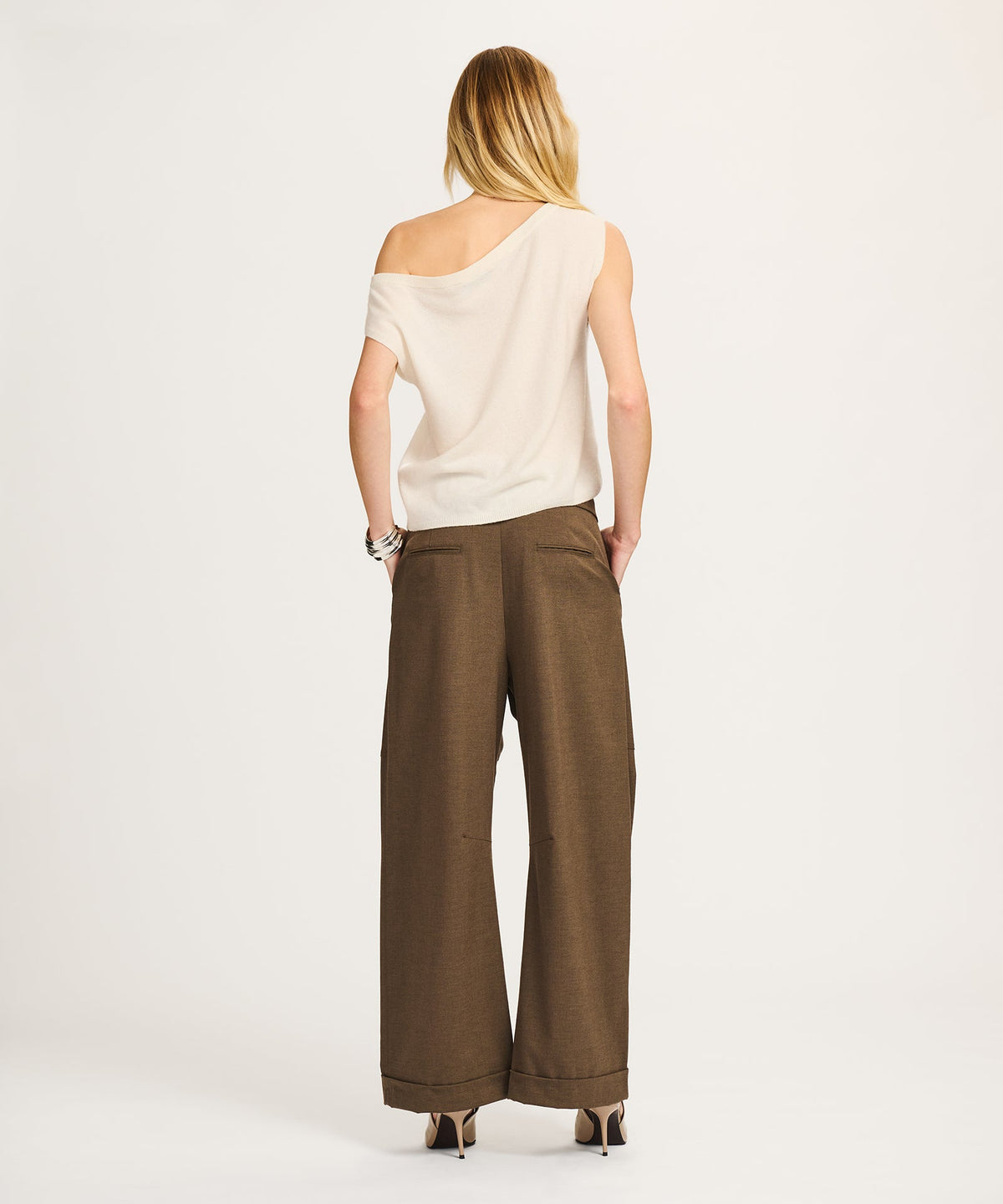 Lightweight Cashmere Off The Shoulder Tank