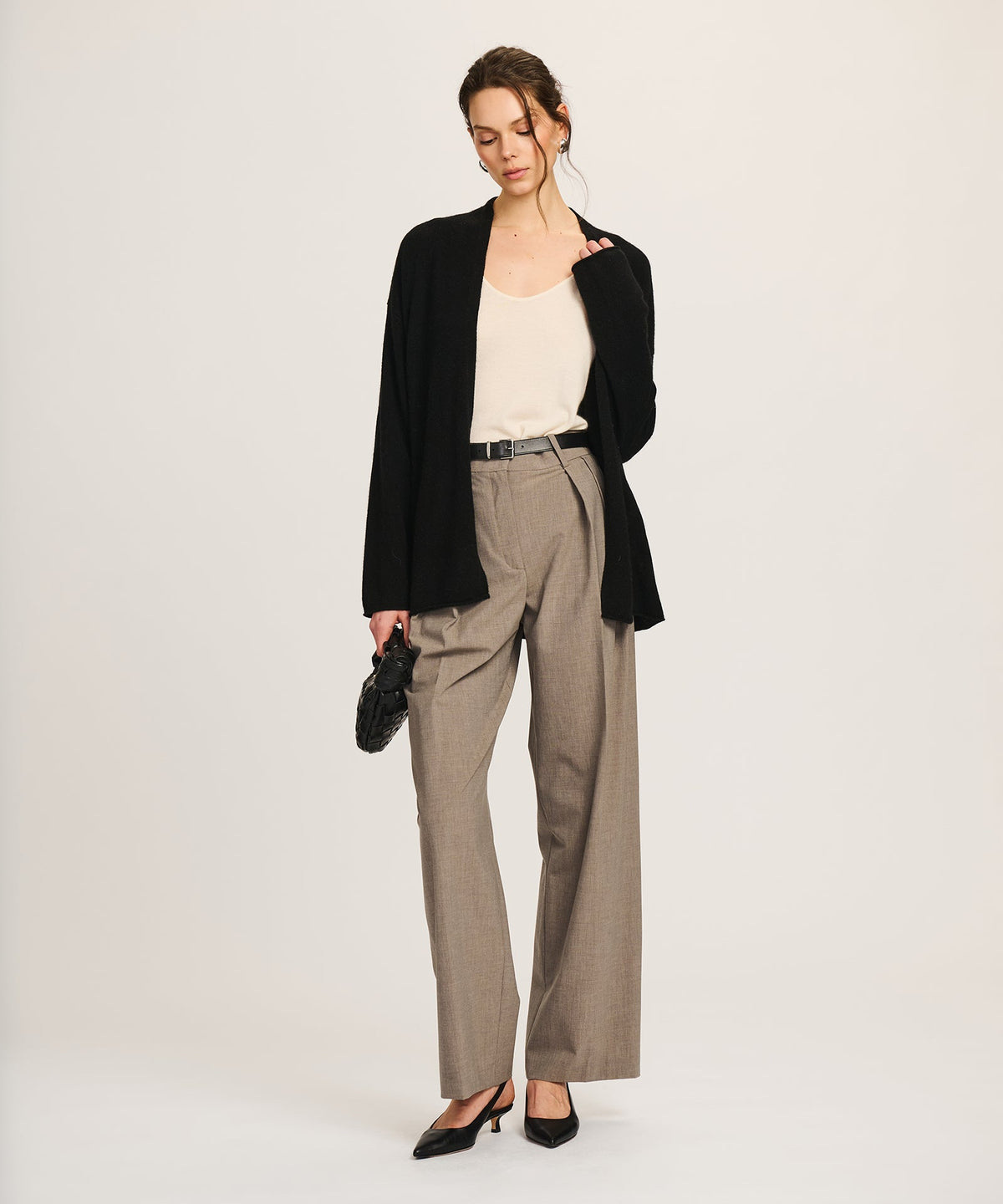 Lightweight Cashmere Open Front Cardigan