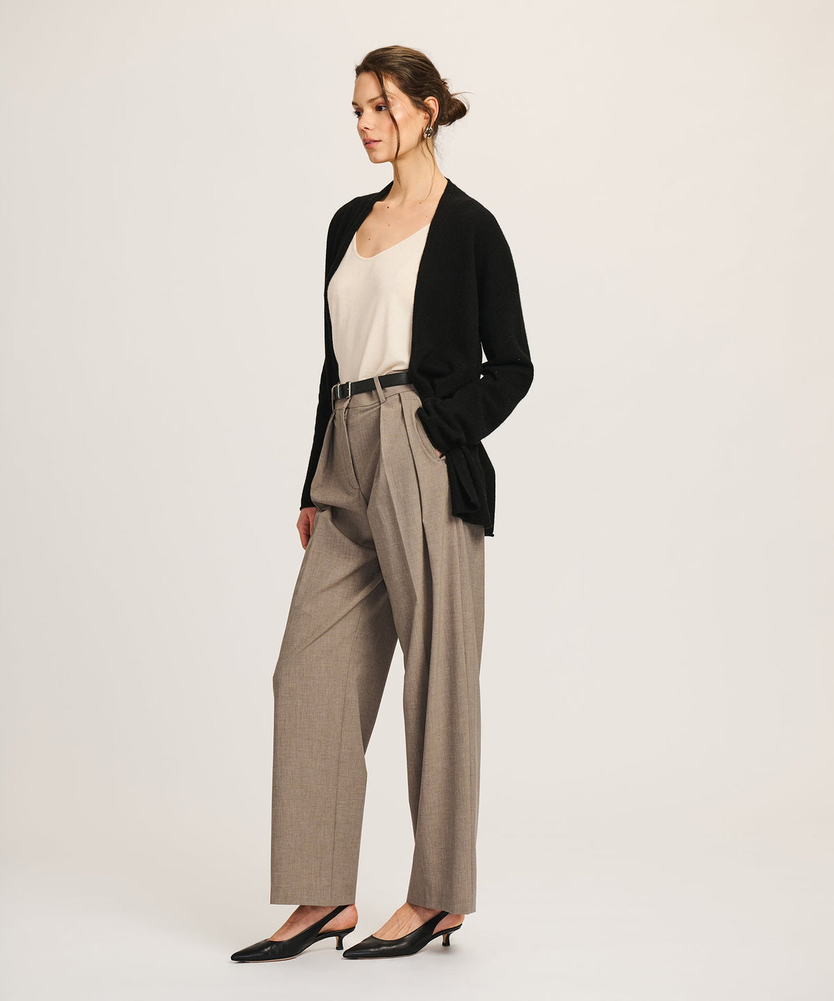 Lightweight Cashmere Open Front Cardigan