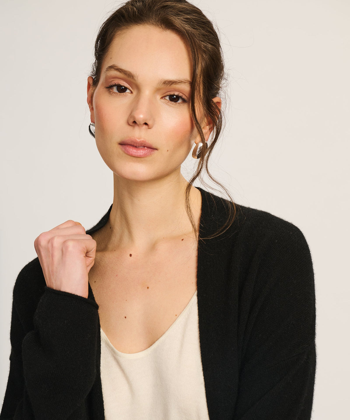 Lightweight Cashmere Open Front Cardigan