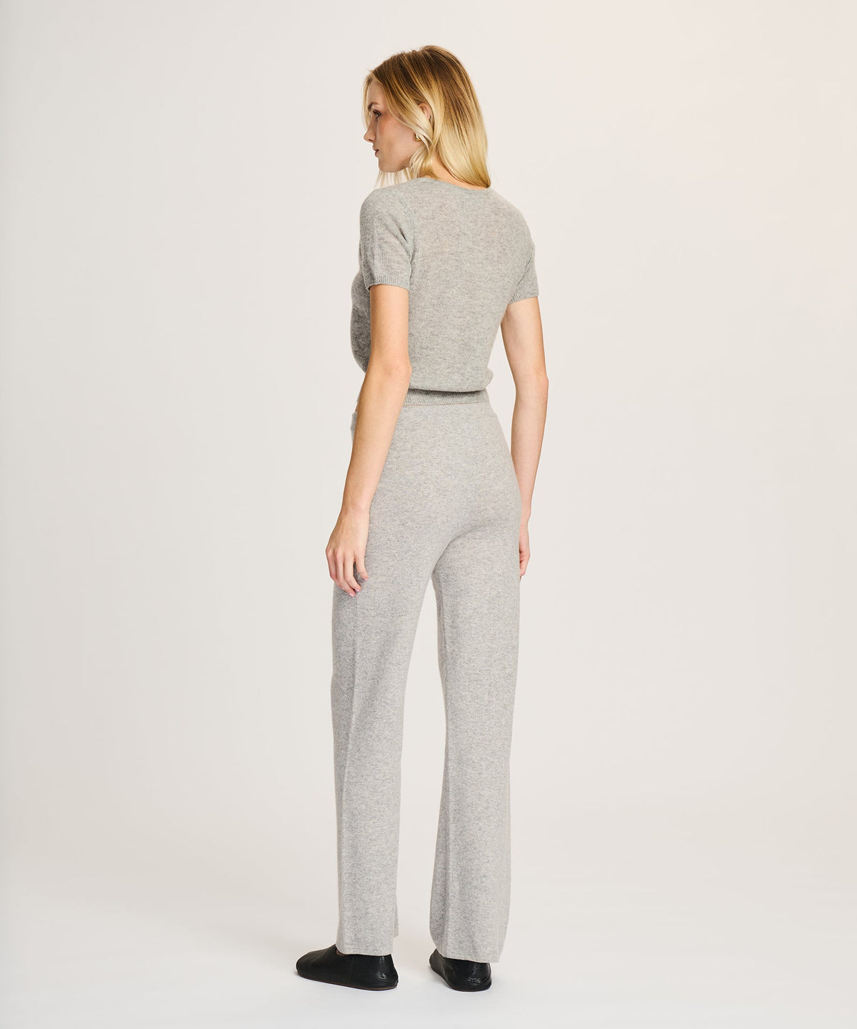 Lightweight Cashmere Short Sleeve V-Neck Sweater