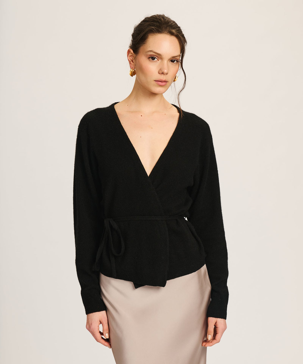 Lightweight Cashmere Wrap Top