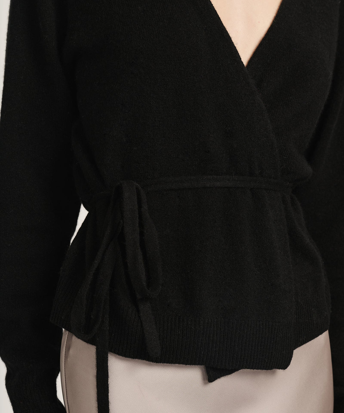 Lightweight Cashmere Wrap Top