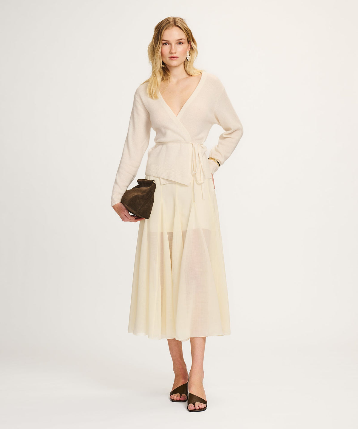Lightweight Cashmere Wrap Top