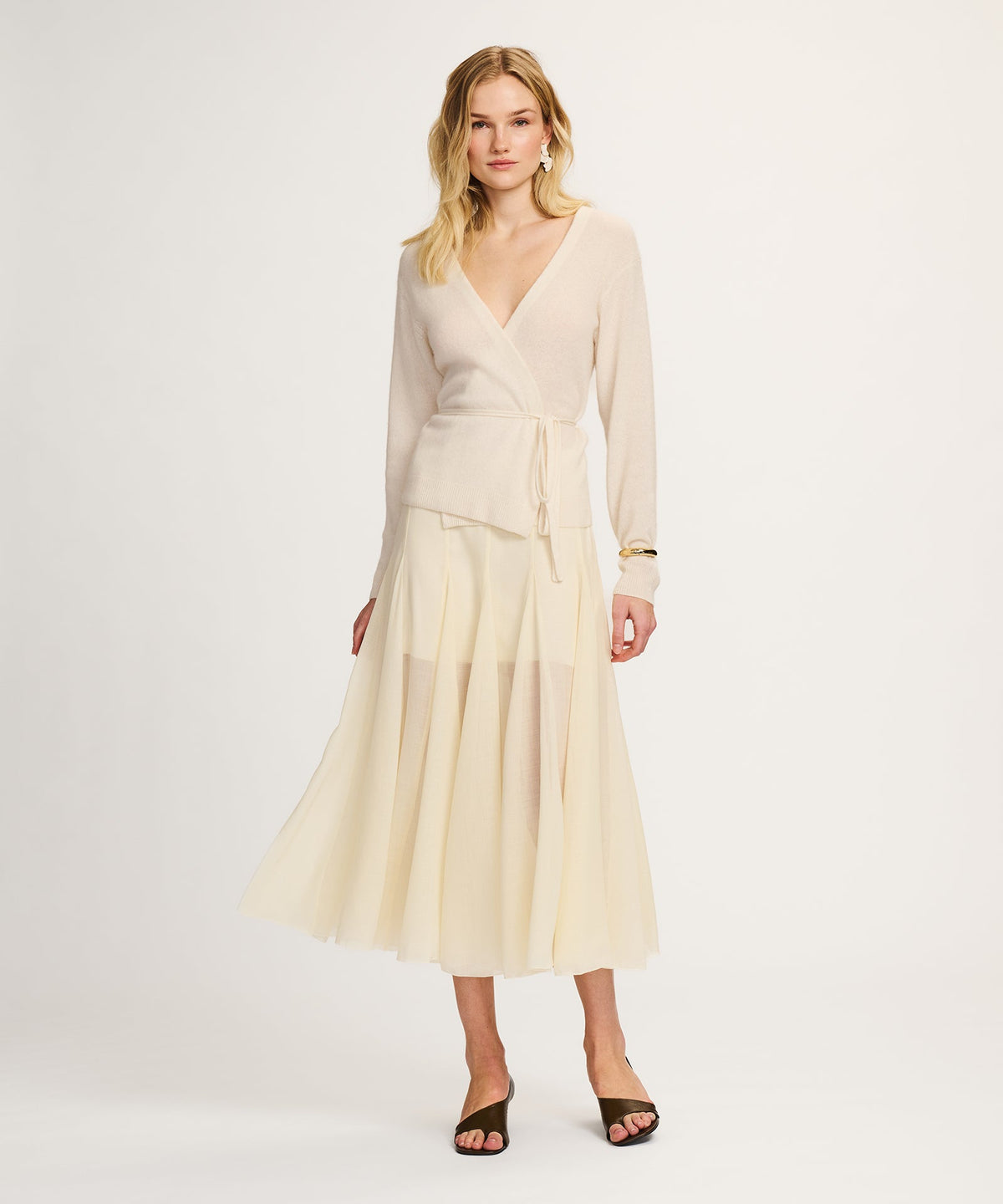 Lightweight Cashmere Wrap Top