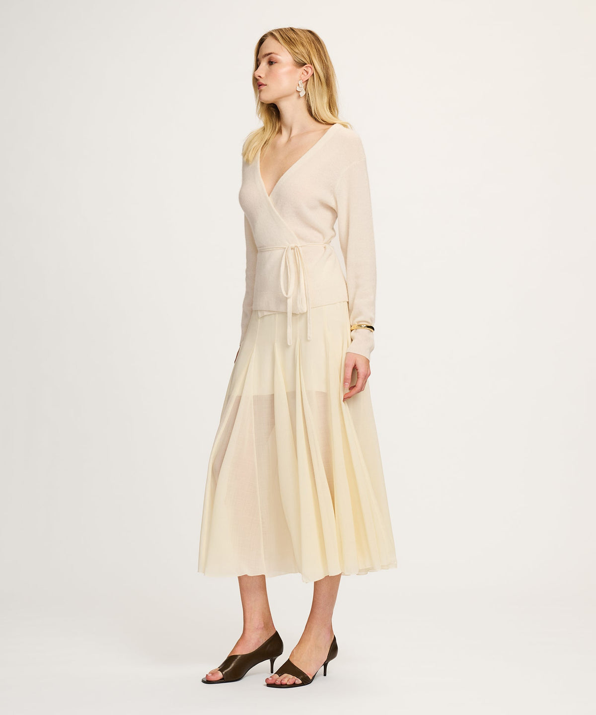 Lightweight Cashmere Wrap Top