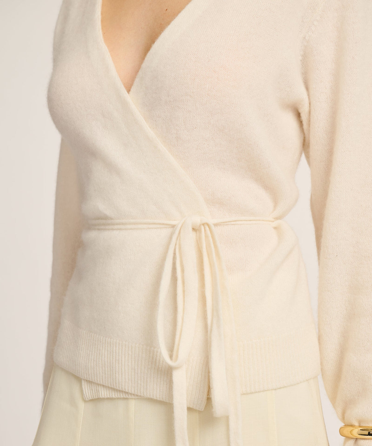 Lightweight Cashmere Wrap Top