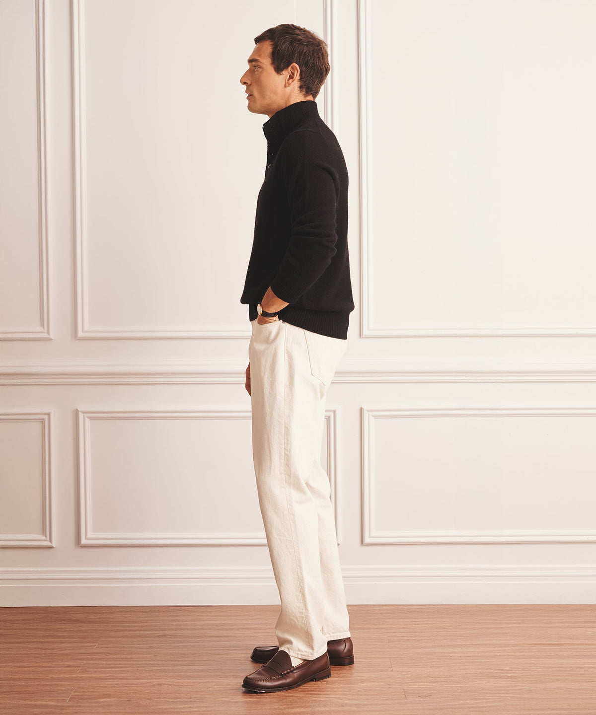 Luxe Cashmere Button Pullover Sweater
