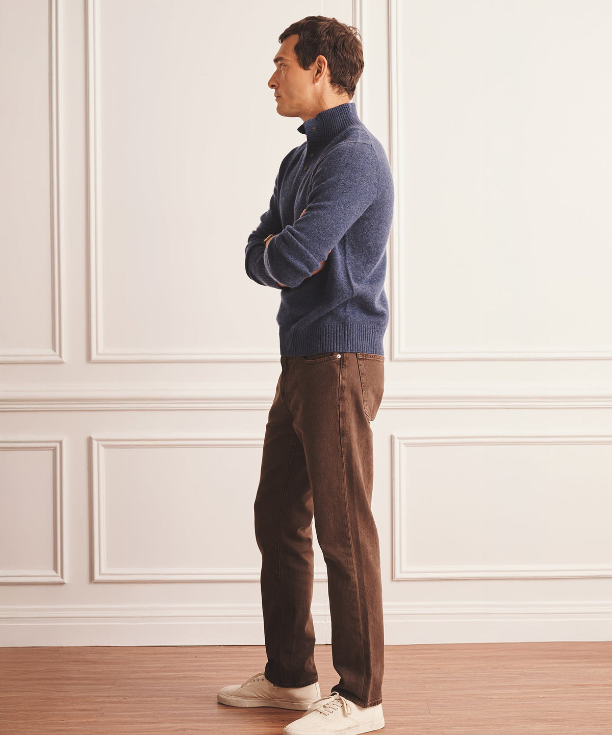 Luxe Cashmere Button Pullover Sweater
