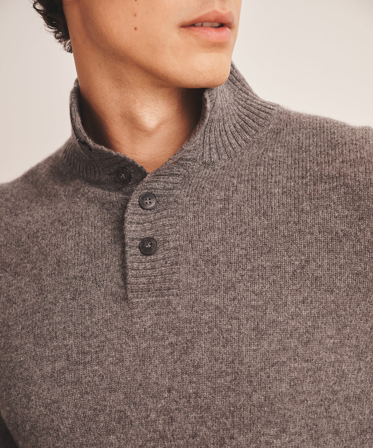 Luxe Cashmere Button Pullover Sweater