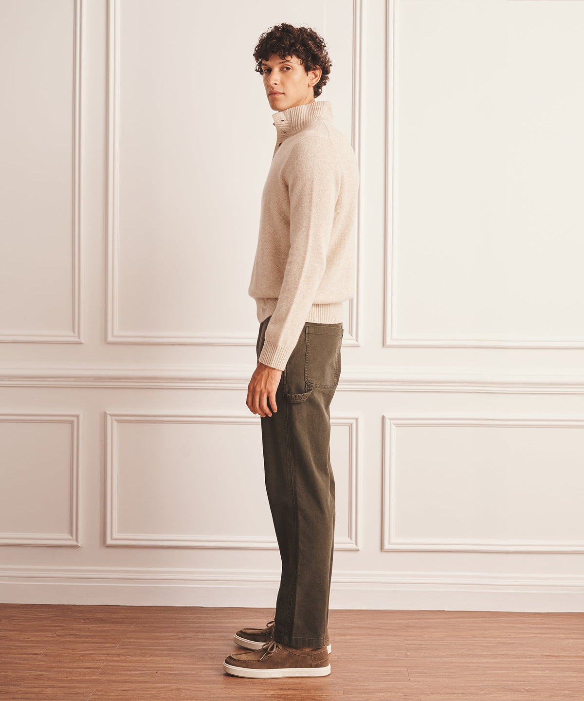 Luxe Cashmere Button Pullover Sweater