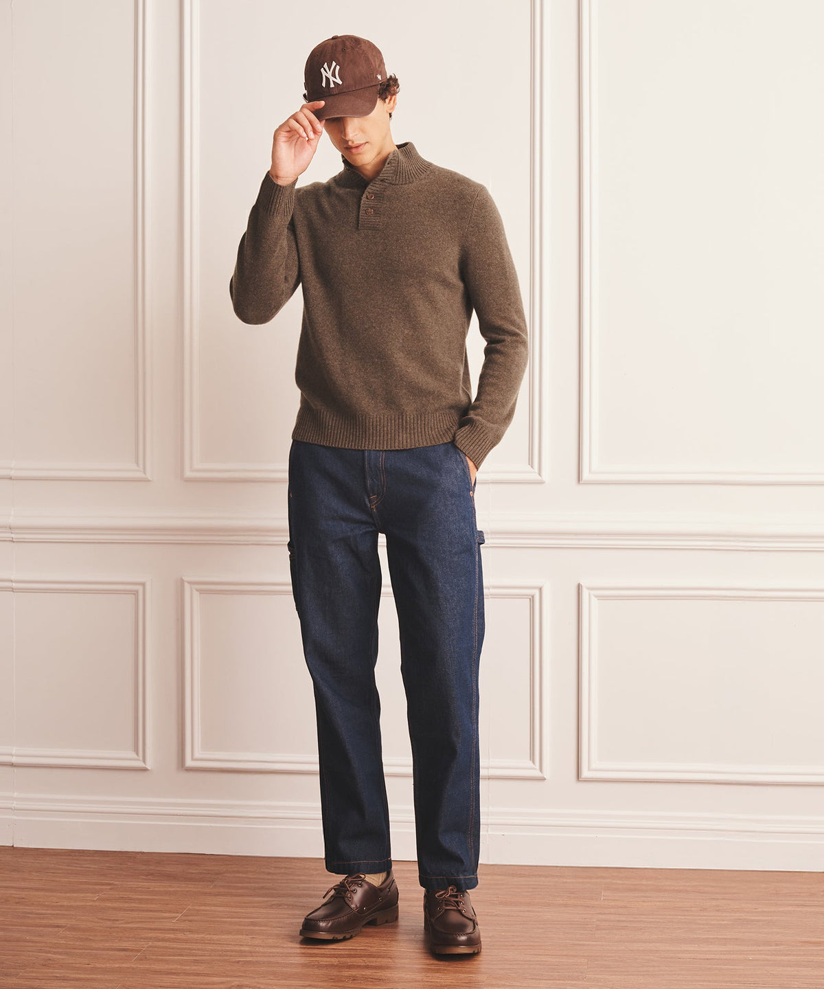 Luxe Cashmere Button Pullover Sweater