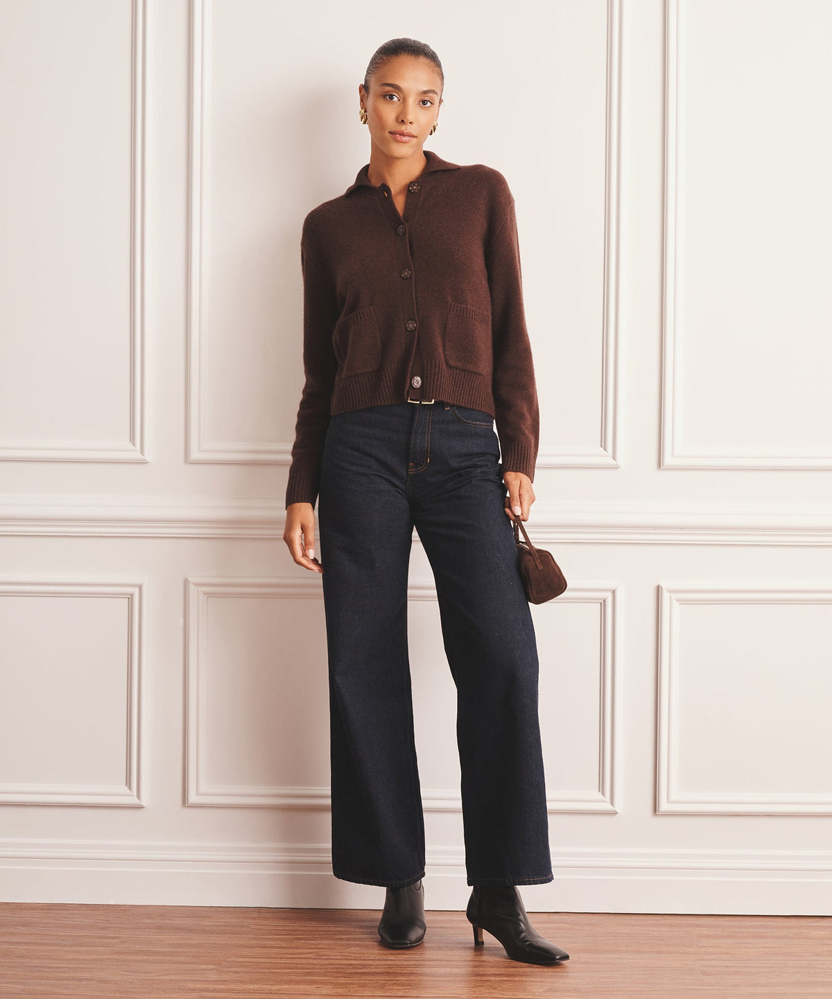 Collared Cashmere Cardigan
