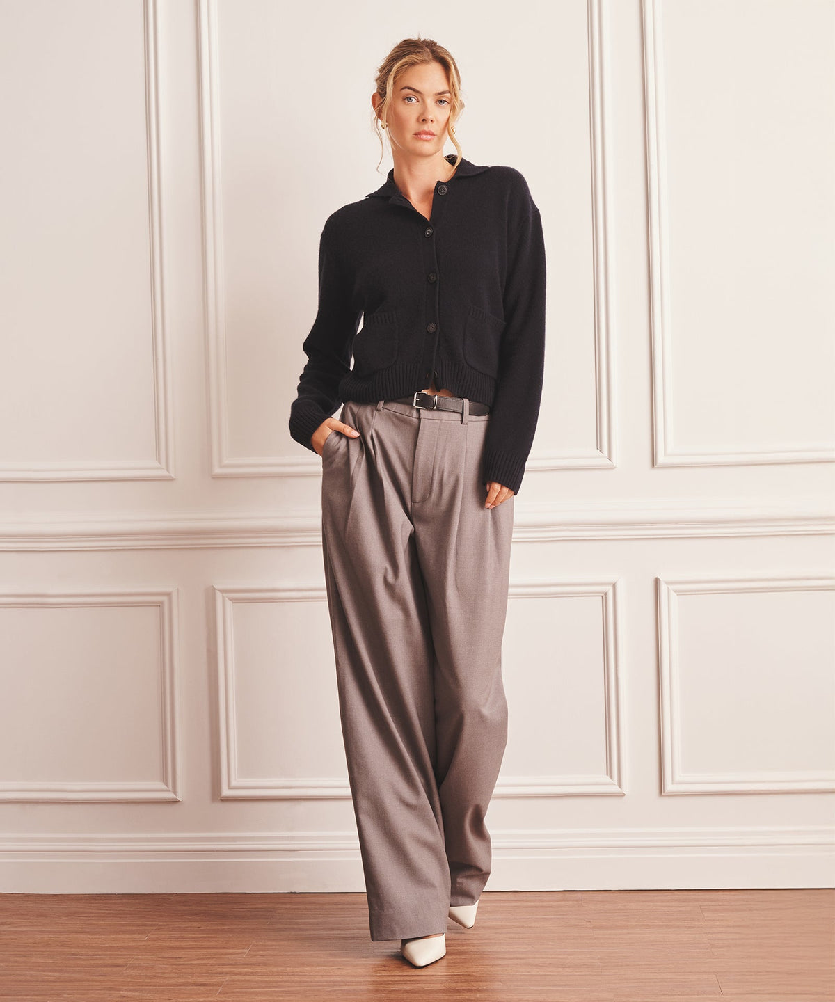 Collared Cashmere Cardigan