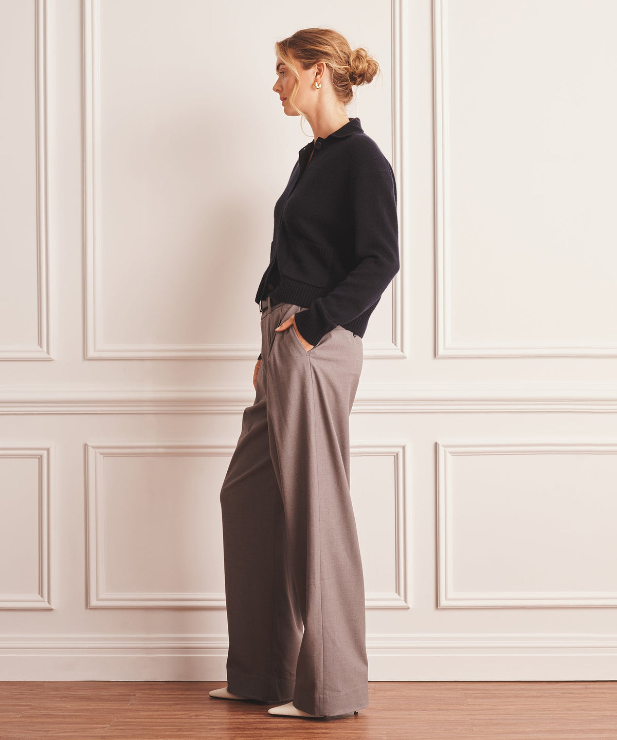 Collared Cashmere Cardigan